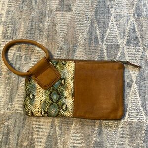 HOBO Sable Leather Wristlet- Garden Snake